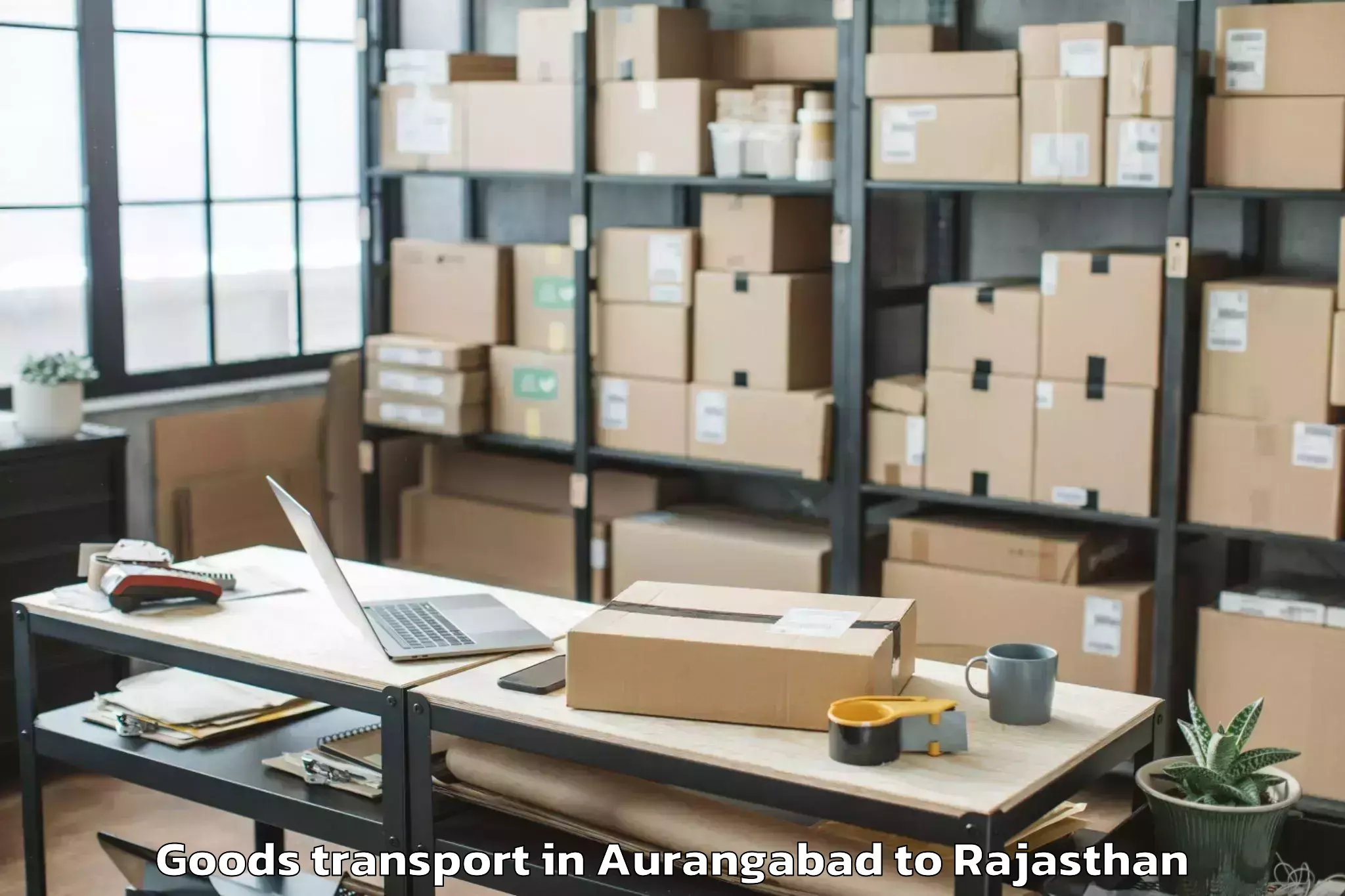 Top Aurangabad to Banswara Goods Transport Available